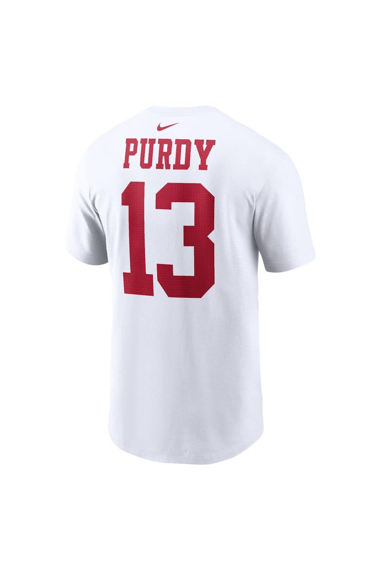 Men's Nike Brock Purdy White San Francisco 49ers Player Name & Number T-Shirt, Alternate, color, White