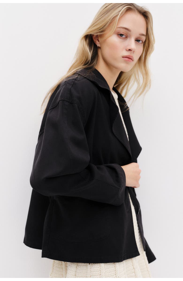 H&M Twill jacket, Main, color, Charcoal Gray