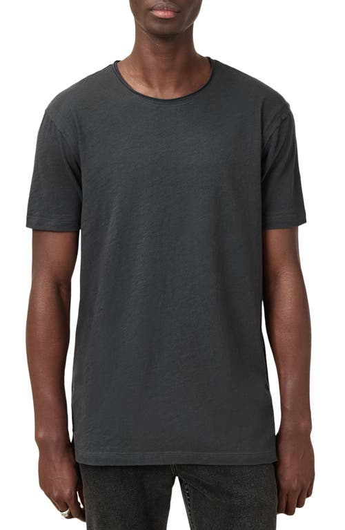 Allsaints Figure Roll Neck Cotton T-shirt In Carter Grey
