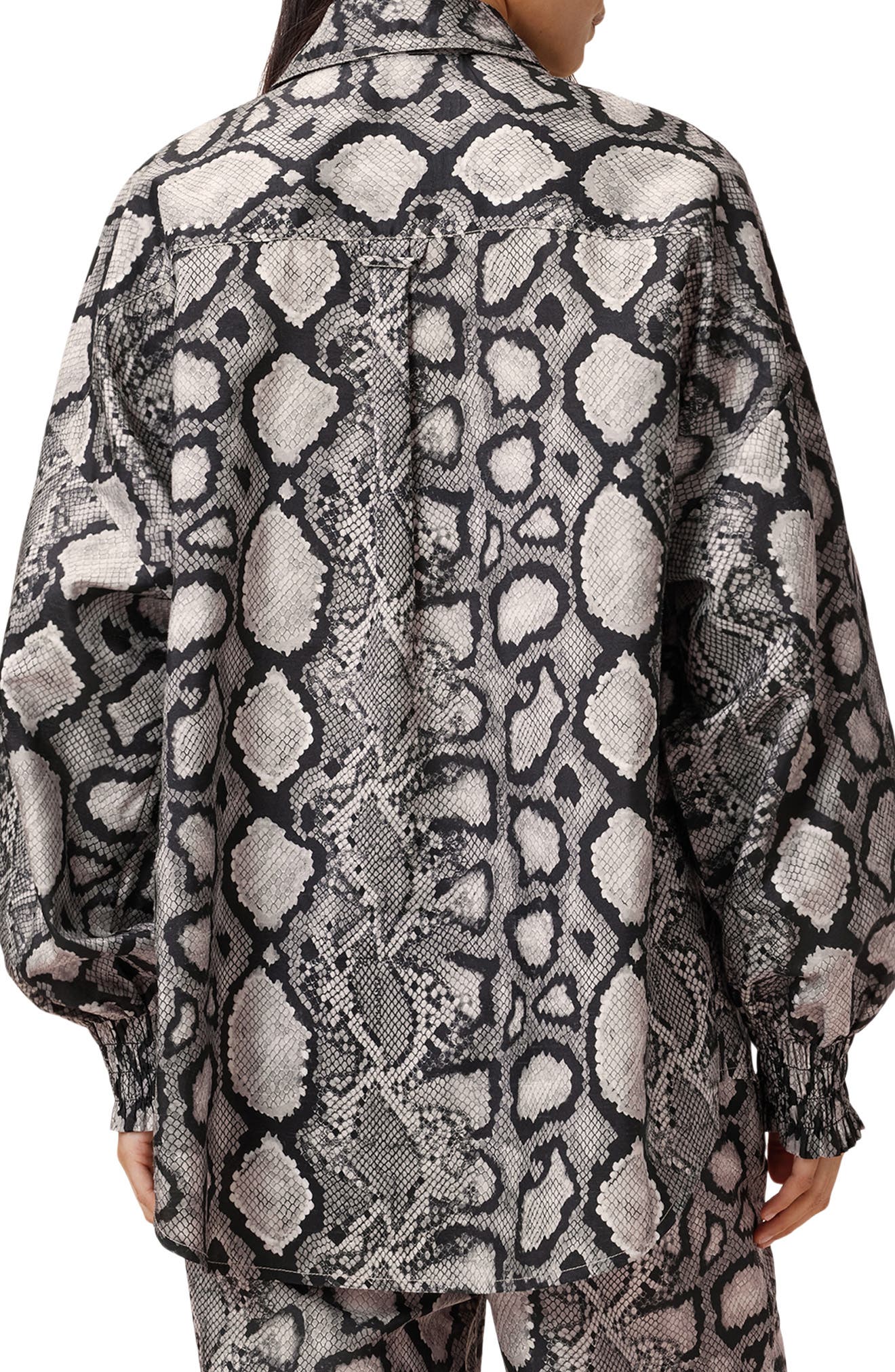 Charli Snakeskin Print Button-Up Shirt - image 2