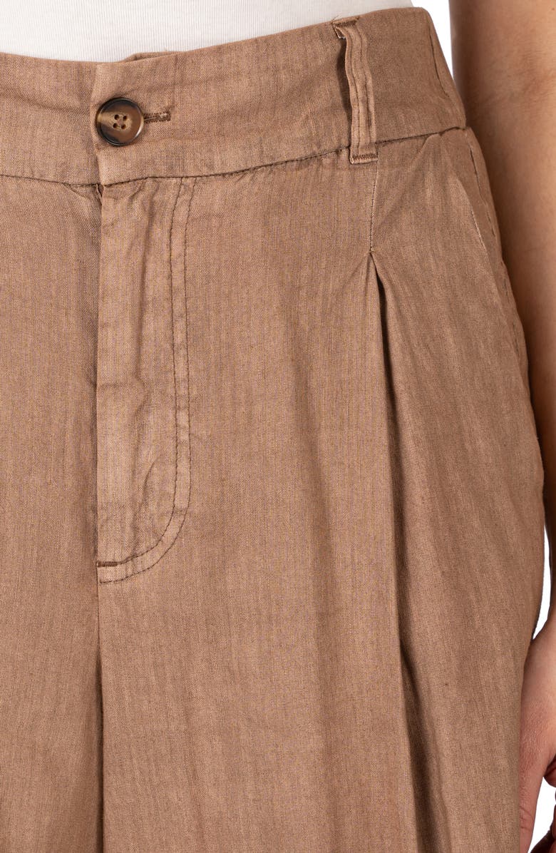KUT from the Kloth Pleated Linen Blend Shorts, Alternate, color, 