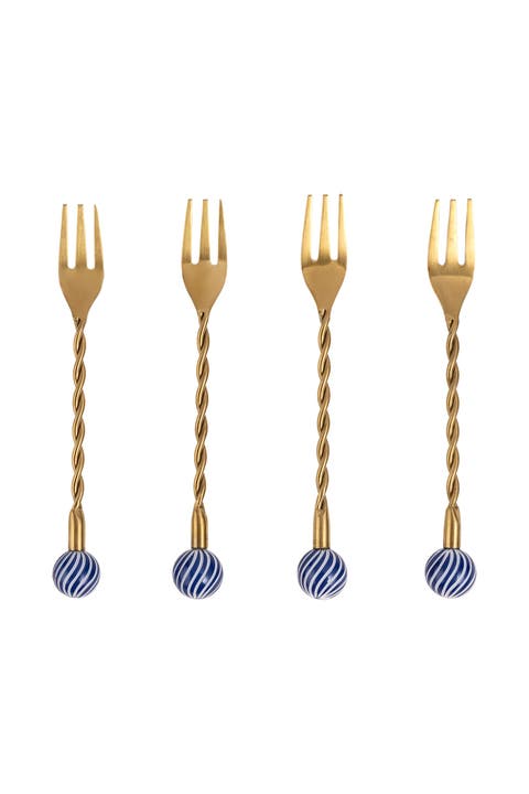 Rampur Steel Dessert Fork Set Cheerland Set of 4
