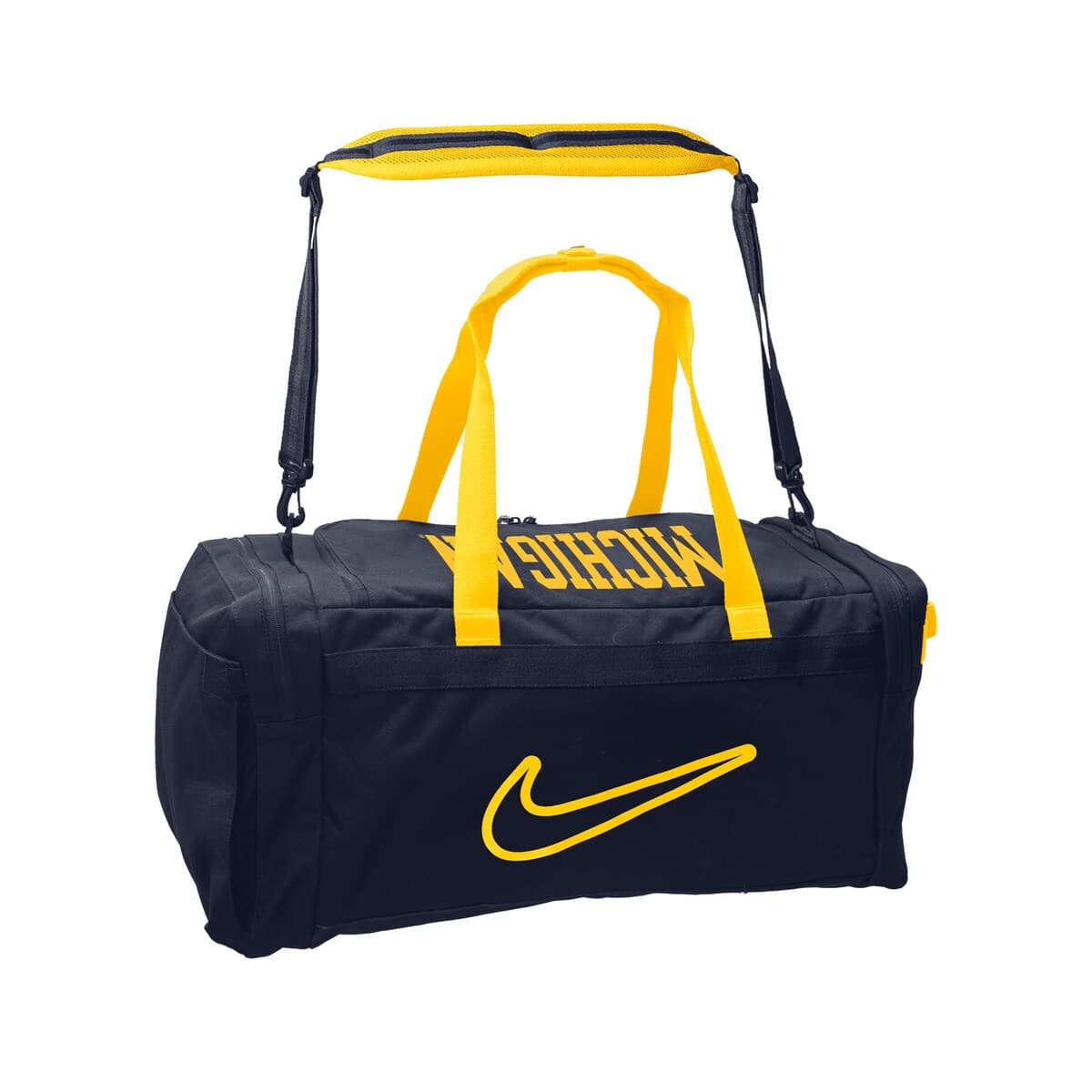 Nike Michigan Wolverines Utility Power Duffel Bag, Alternate, color, 
