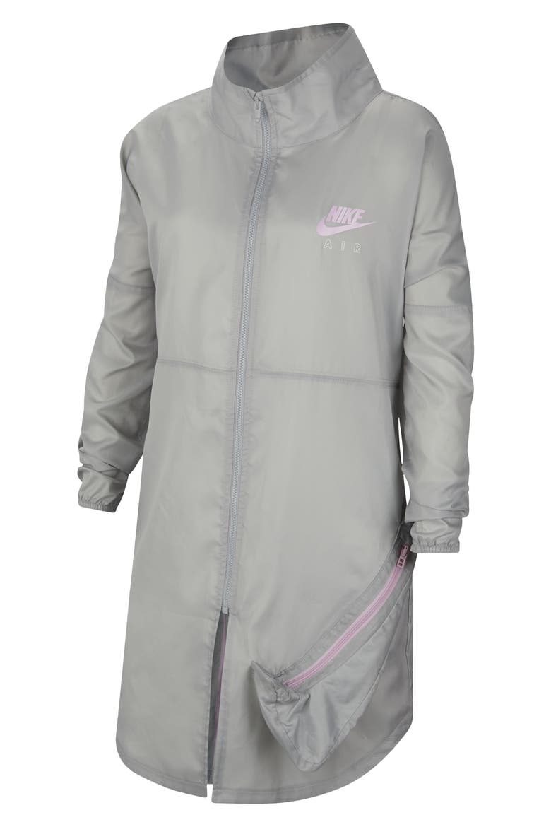 Kids' Sportswear Air Woven Jacket, Main, color, LIGHT SMOKE GREY/PINK