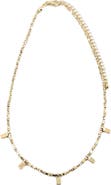 Erin McDermott Jewelry Tiny Beaded Rectangle Necklace