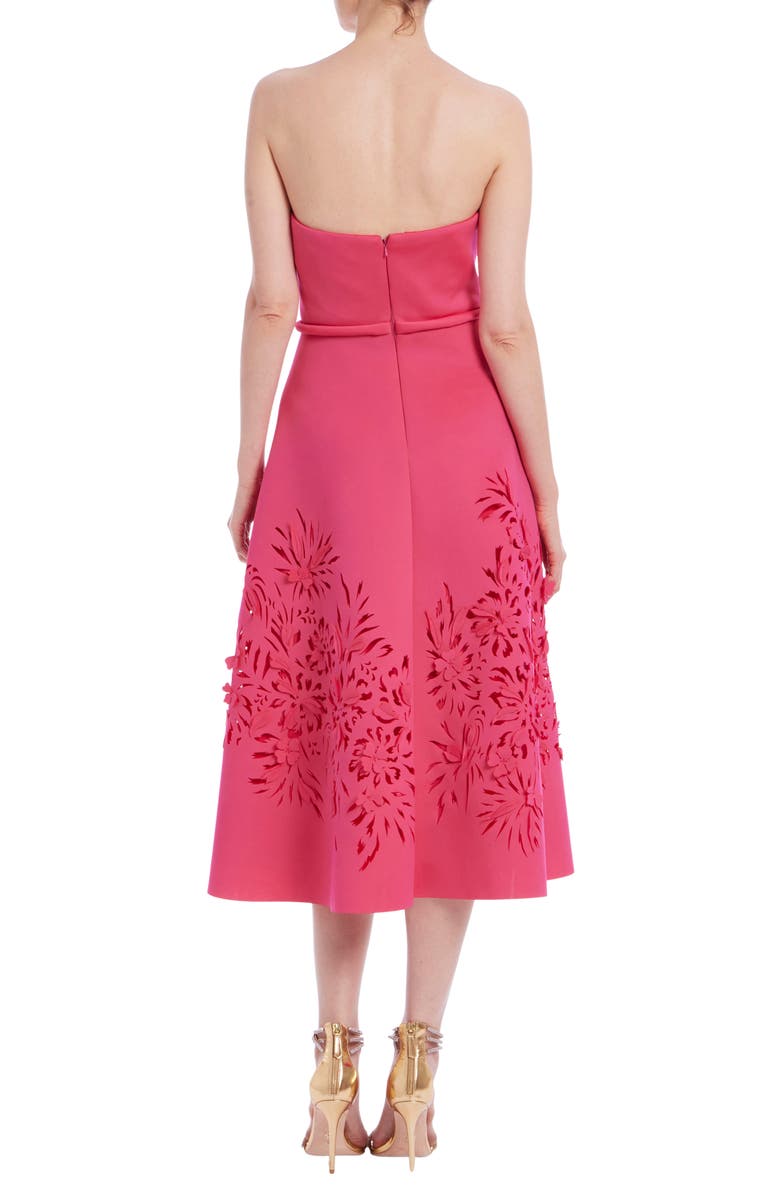 Badgley Mischka Collection Floral Strapless Fit & Flare Dress, Alternate, color, 