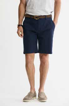 Cotton & Silk Blend Stretch Shorts
