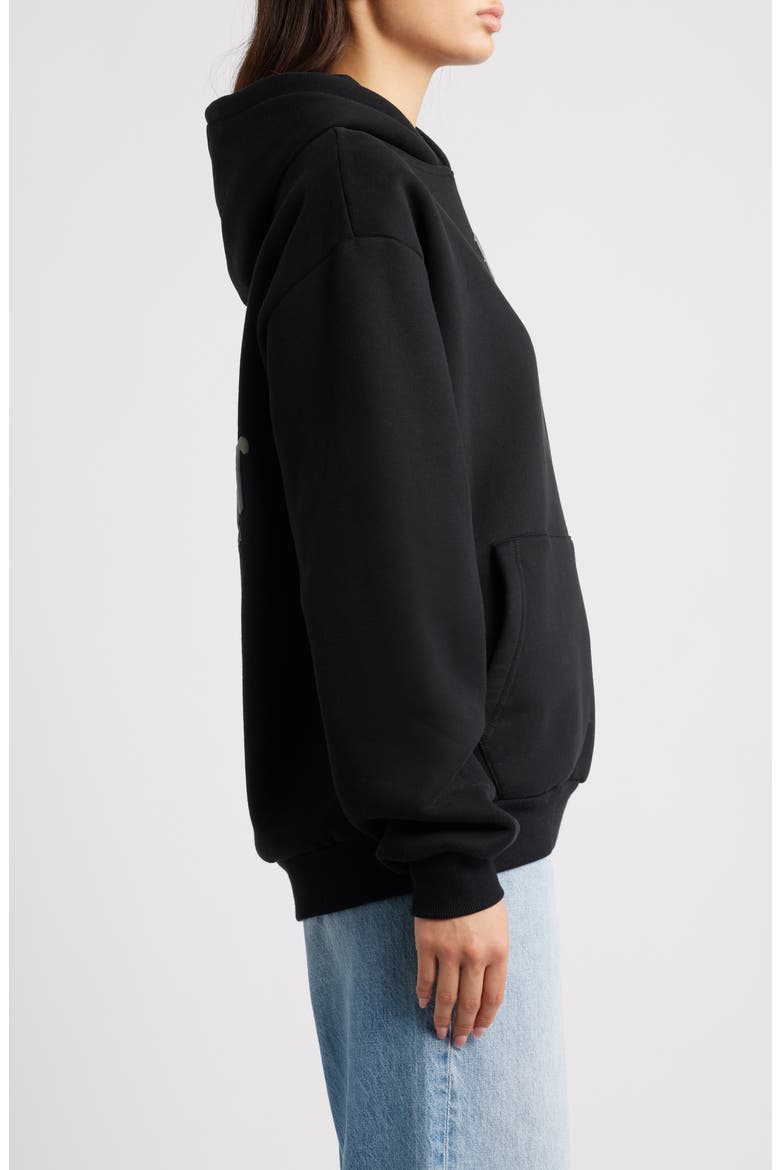 Puff Series Core Logo Cotton Blend Hoodie, Alternate, color, BLACK