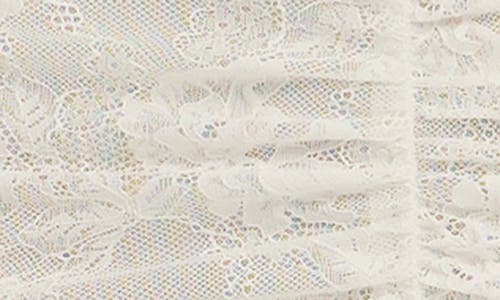 Significant Other Nida Long Sleeve Stretch Lace Gown In White