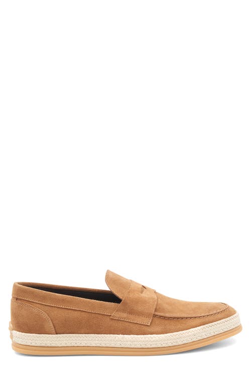 Bruno Magli Alfama Espadrille Penny Loafer In Cognac Suede