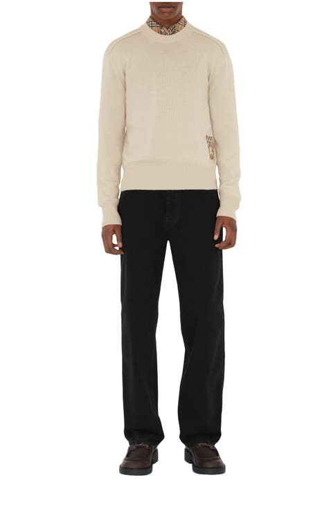 Check Label Wool Sweater