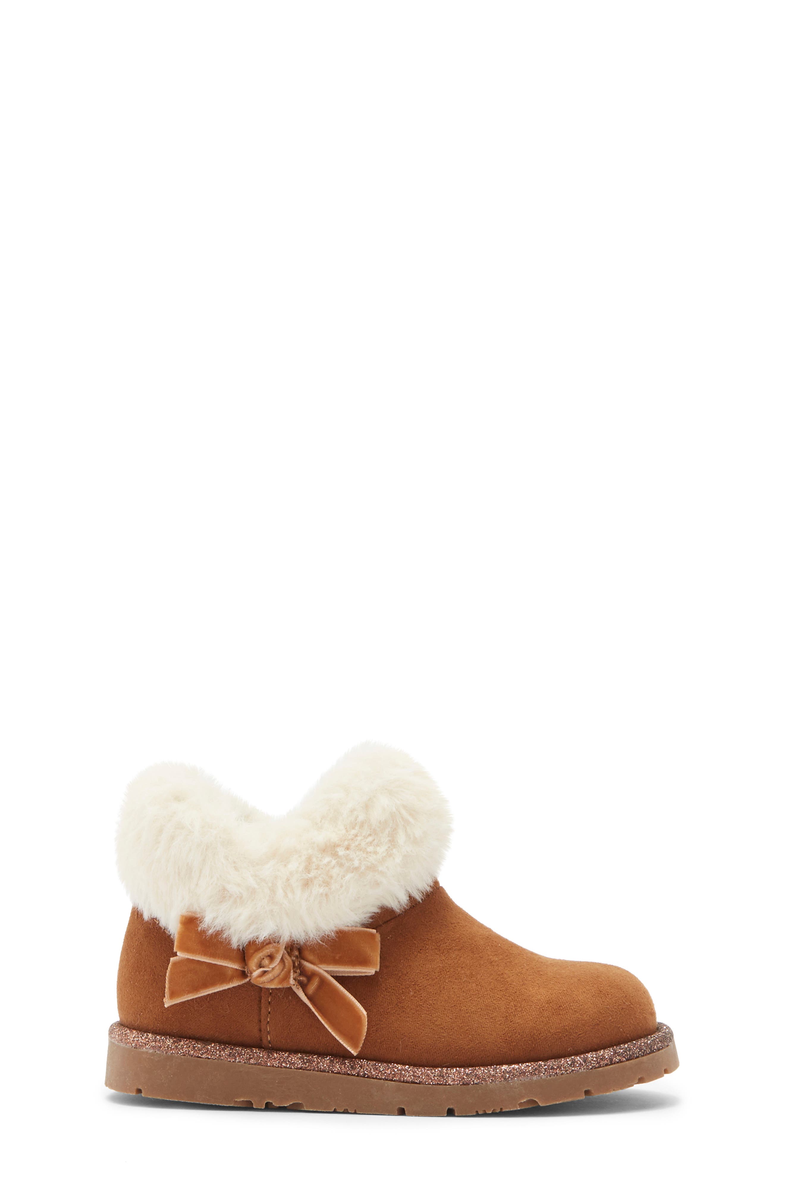 Harper Canyon Kids' Elysse Velvet Bow Cozy Boot | Nordstromrack