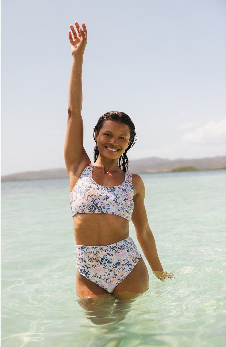 Nani Reversible High Rise Swim Bottom, Alternate, color, Caspian