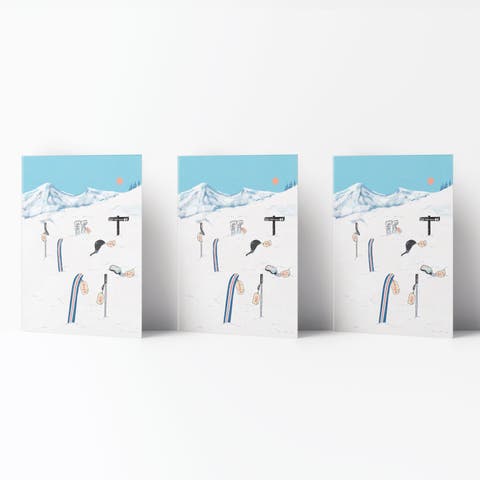 Winter/Holiday Greeting Card Pack Sets (3 ct) Ski Yard Sale