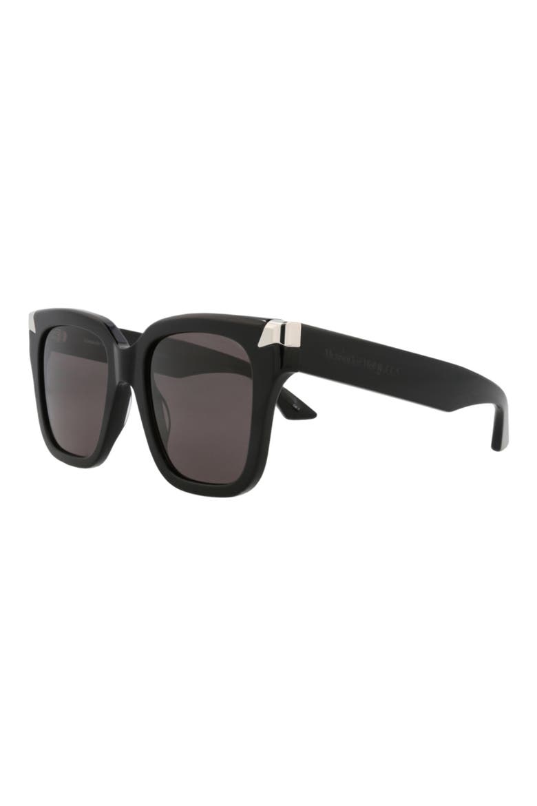53mm Square Sunglasses, Alternate, color, BLACK BLACK GREY