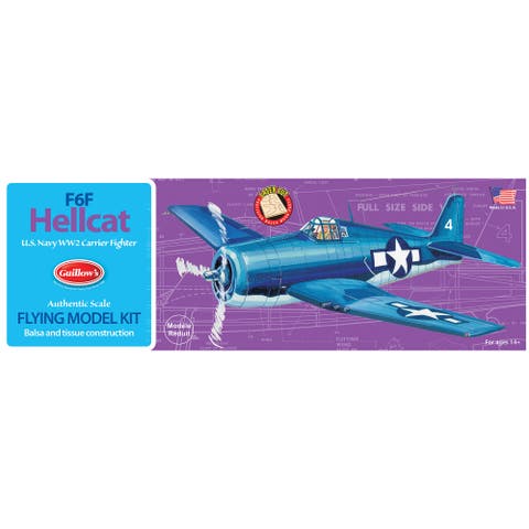 Flying Model Kit, F6F Hellcat, Classic Balsa Wood, Diy Building