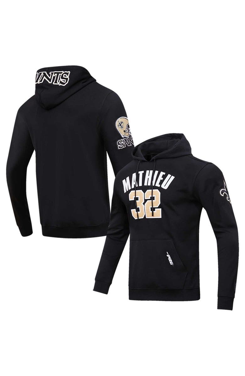 PRO STANDARD Men's Pro Standard Tyrann Mathieu Black New Orleans Saints Player Name & Number Pullover Hoodie, Main, color, Black