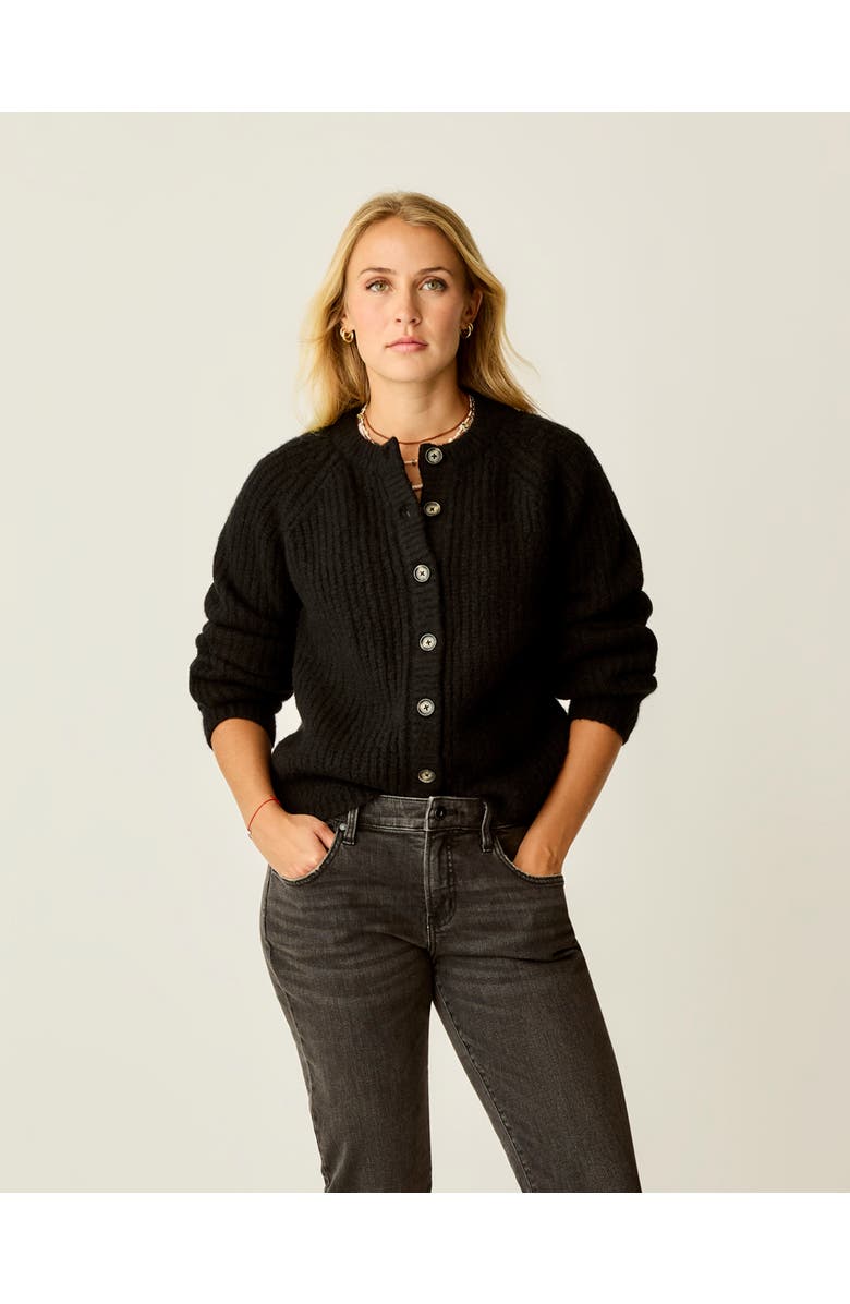 Carve Designs Daphne Wool Cardigan, Main, color, Black