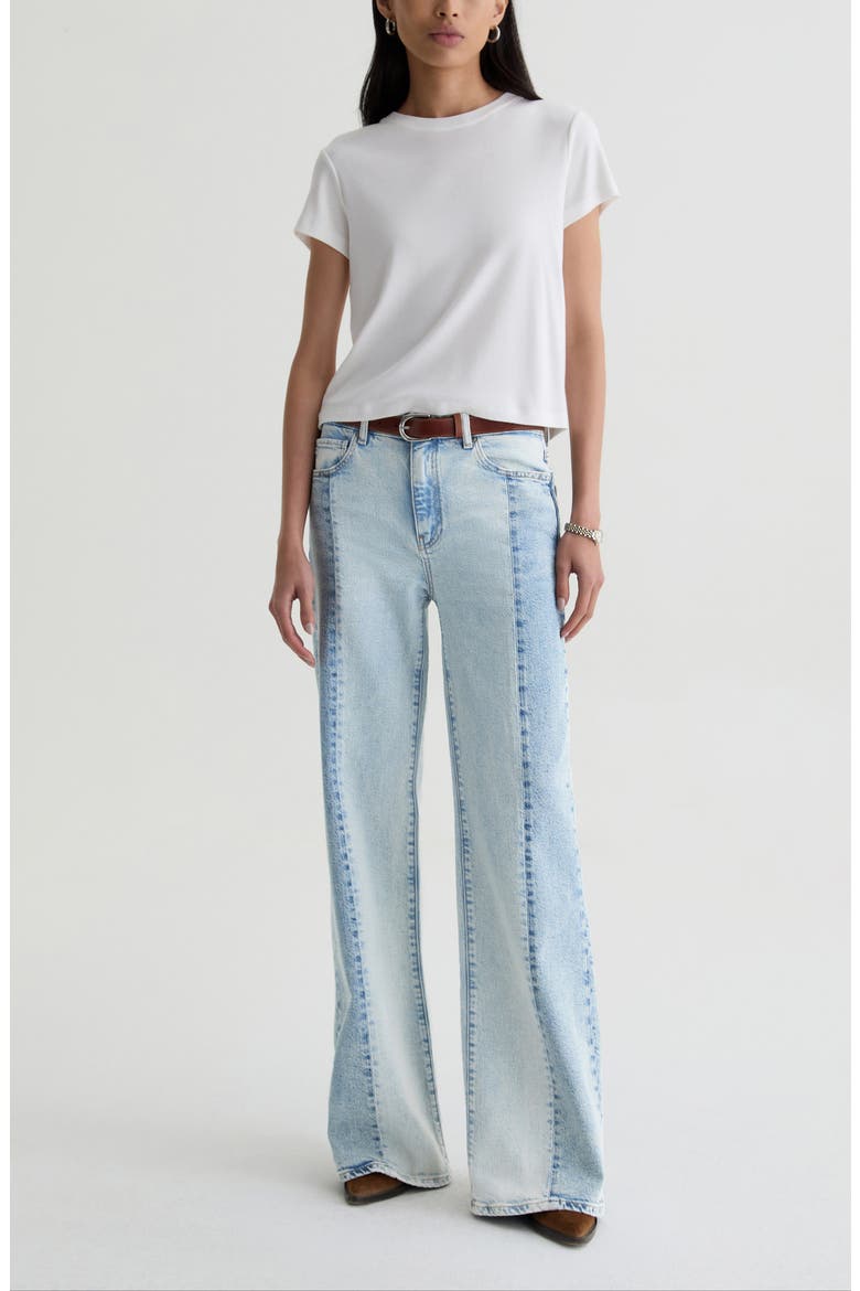 Saige Paneled Wide Leg Jeans, Alternate, color, SOLAR FLARE
