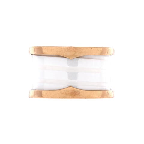 B.Zero1 Three Band Ring 18K Rose Gold and Ceramic