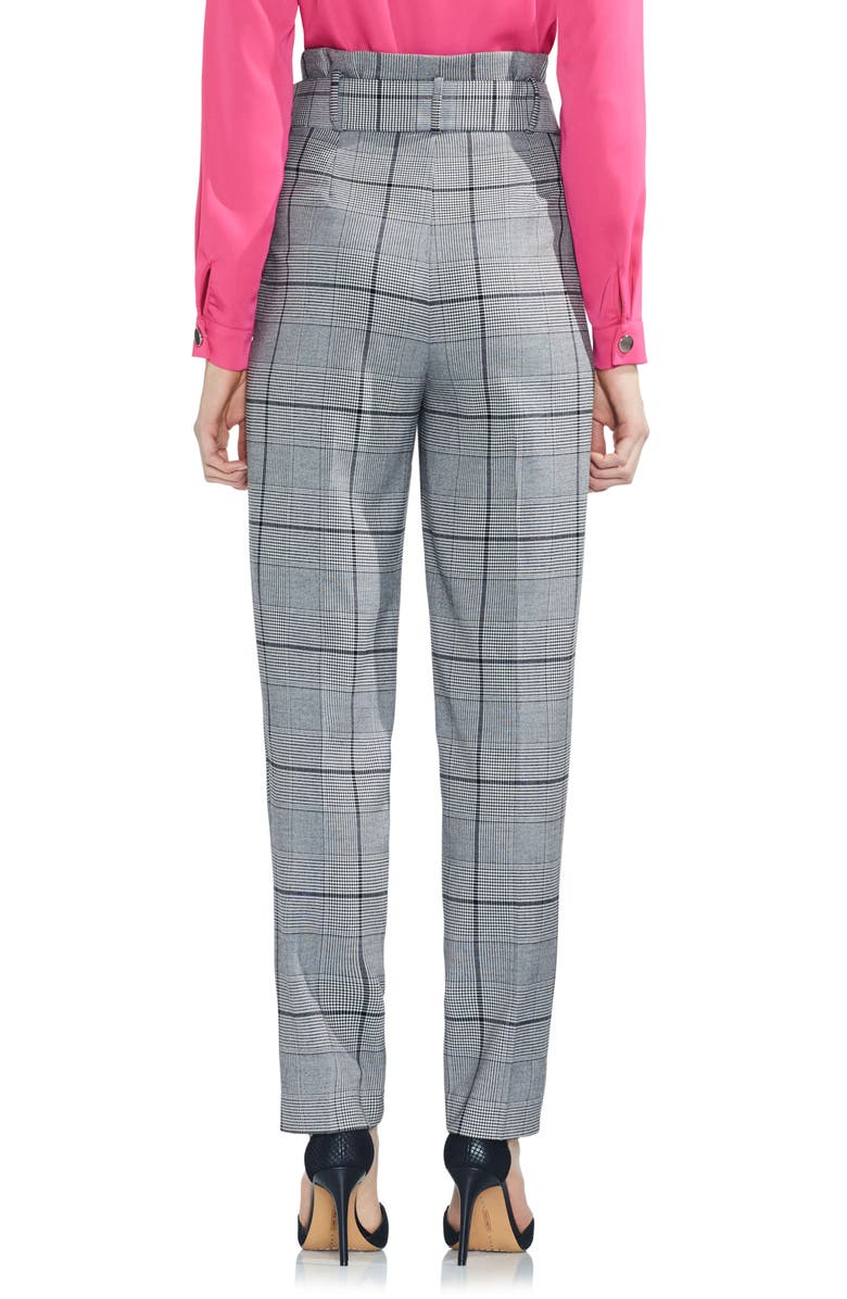 Vince Camuto PAPERBAG WAIST GLEN PLAID SLIM, Alternate, color, 