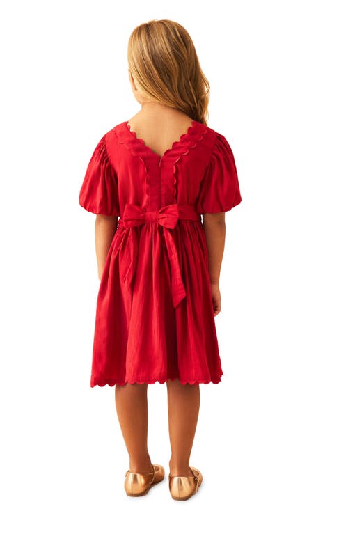 LAURA ASHLEY LAURA ASHLEY KIDS' BOW ACCENT SATIN PARTY DRESS