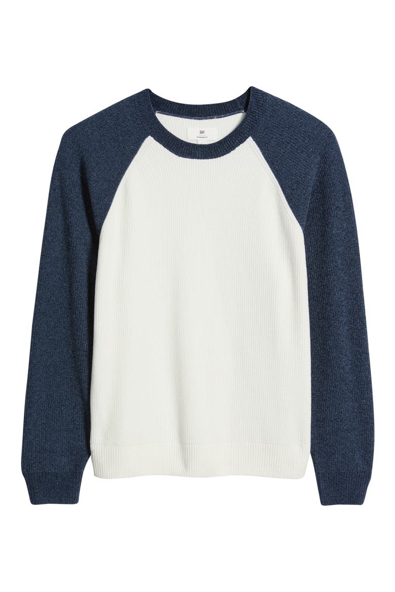 Baseball Chenille Sweater, Alternate, color, IVORY EGRET