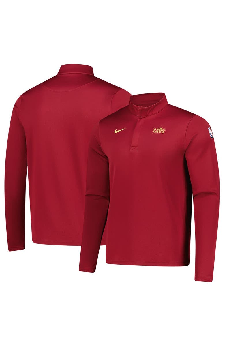 Nike Men's Nike Wine Cleveland Cavaliers 2025/26 Authentic Coaches Quarter-Zip Dri-Fit Top, Main, color, Wine