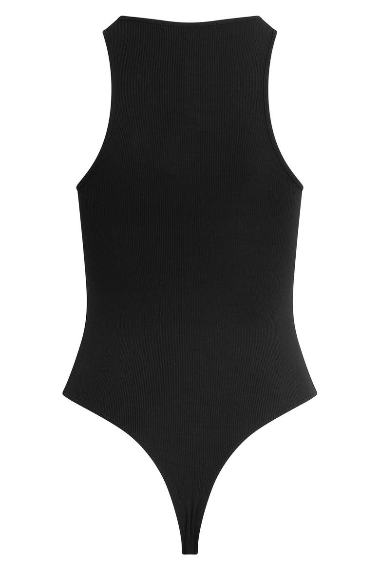 The Perfect Rib Bodysuit, Alternate, color, BLACK