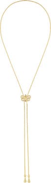 Susan Caplan 1980s Vintage Butterfly Lariat Necklace