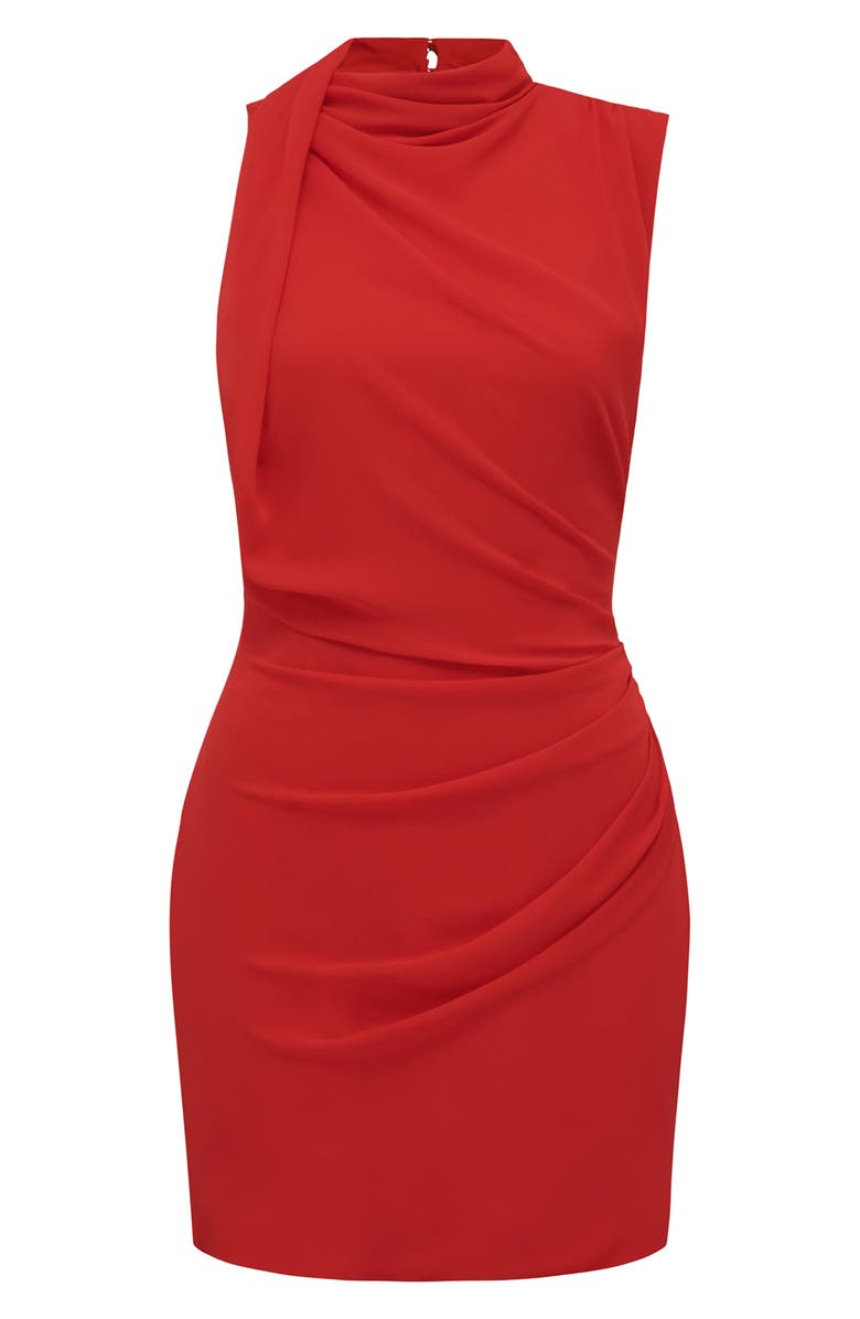 Ever New Noa Drapey Cocktail Minidress, Alternate, color, Red