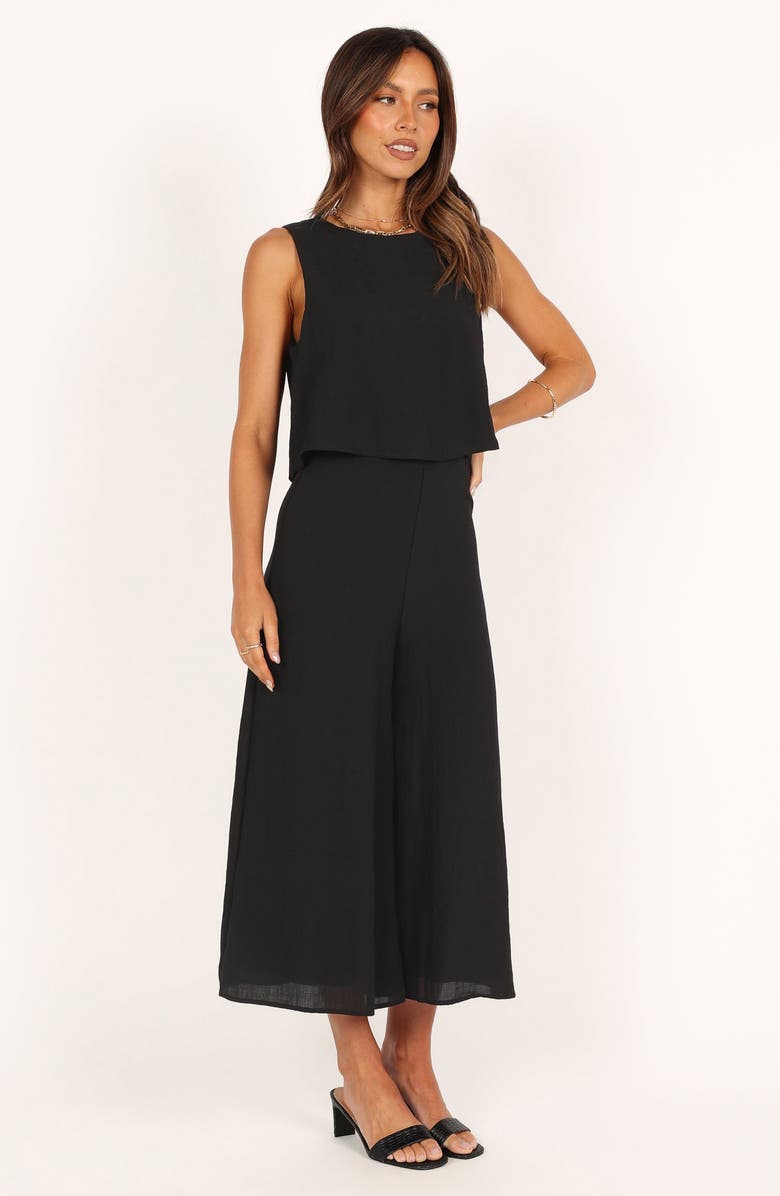 Petal & Pup Sleeveless Popover Wide Leg Jumpsuit, Alternate, color, Black