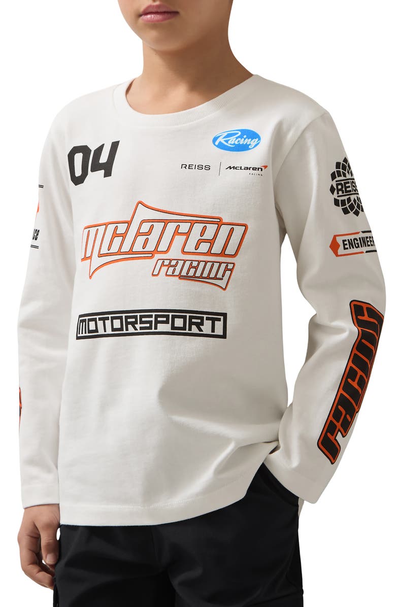 Reiss Kids' Oval Jr. Long Sleeve Cotton Graphic T-Shirt, Alternate, color,