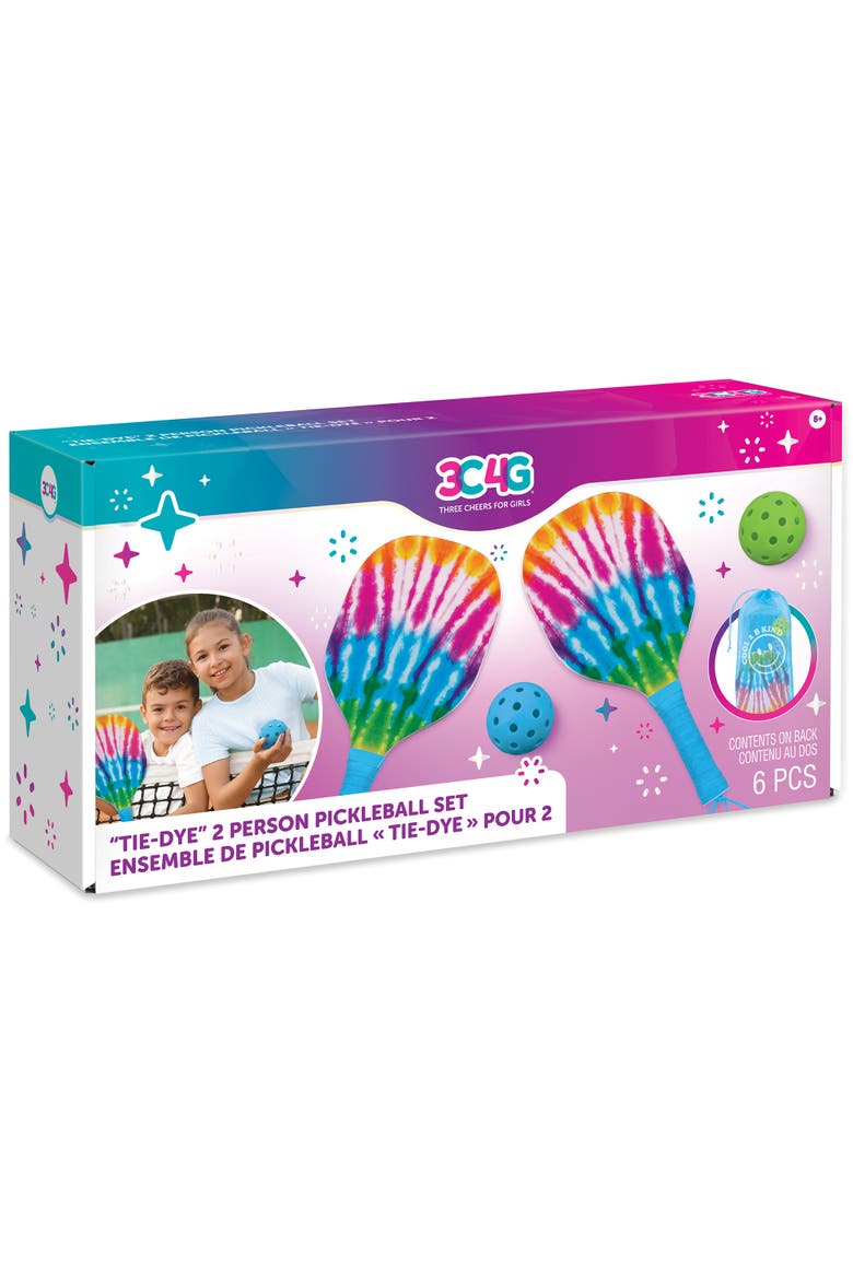 Tie Dye 2 Person Pickleball Set, Main, color, Multicolored