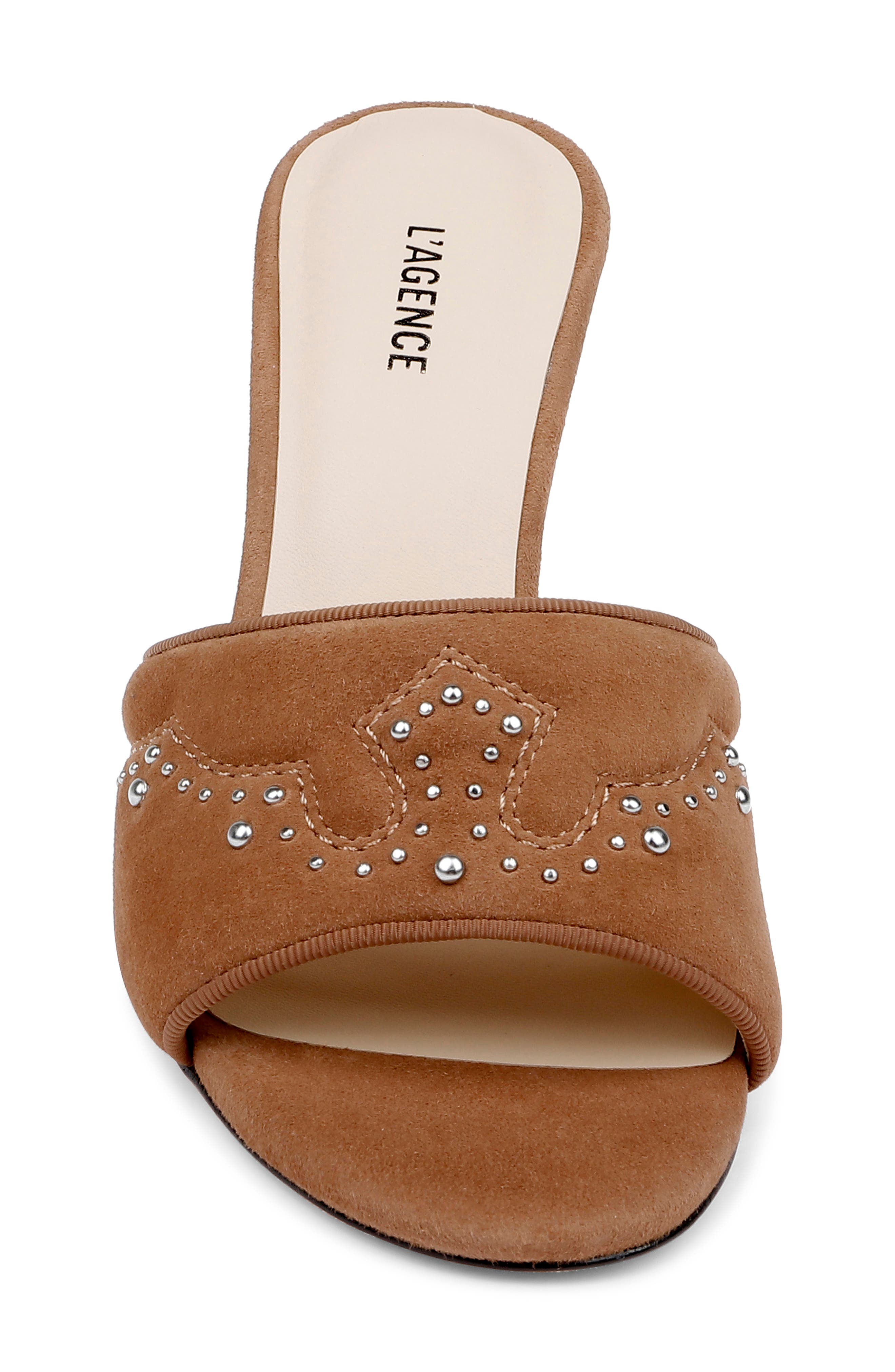 L'AGENCE Lille Sandal, Alternate, color, Sand Suede
