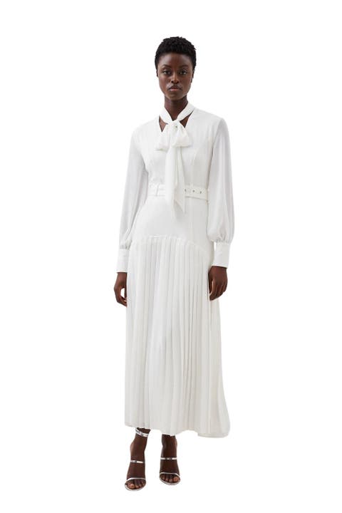 Jersey Ponte Georgette Mix Maxi Dress