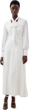 Karen Millen Jersey Ponte Georgette Mix Maxi Dress
