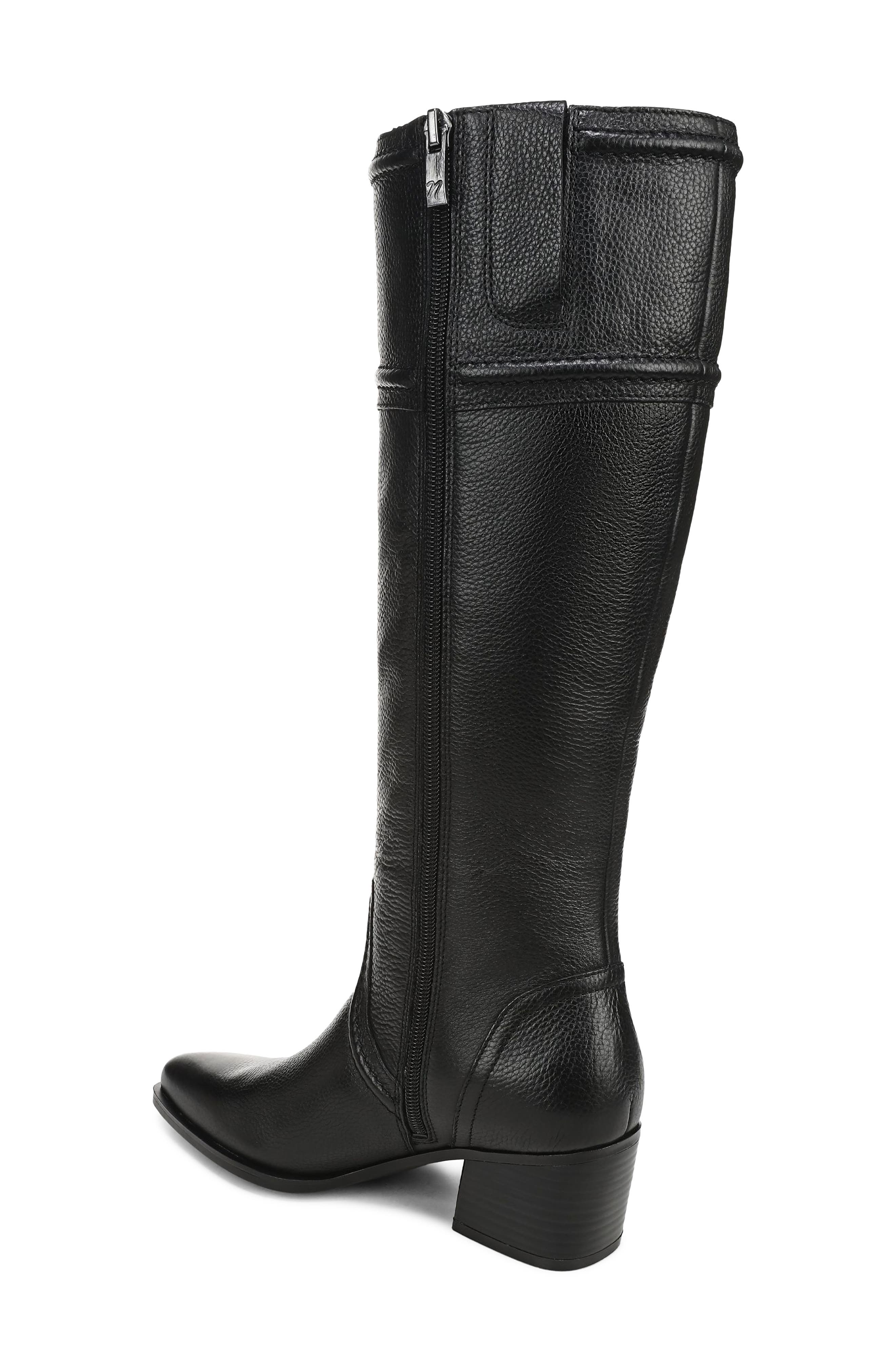 Dayton Leather Knee High Boot, Alternate, color, BLACK WC LEAHTER