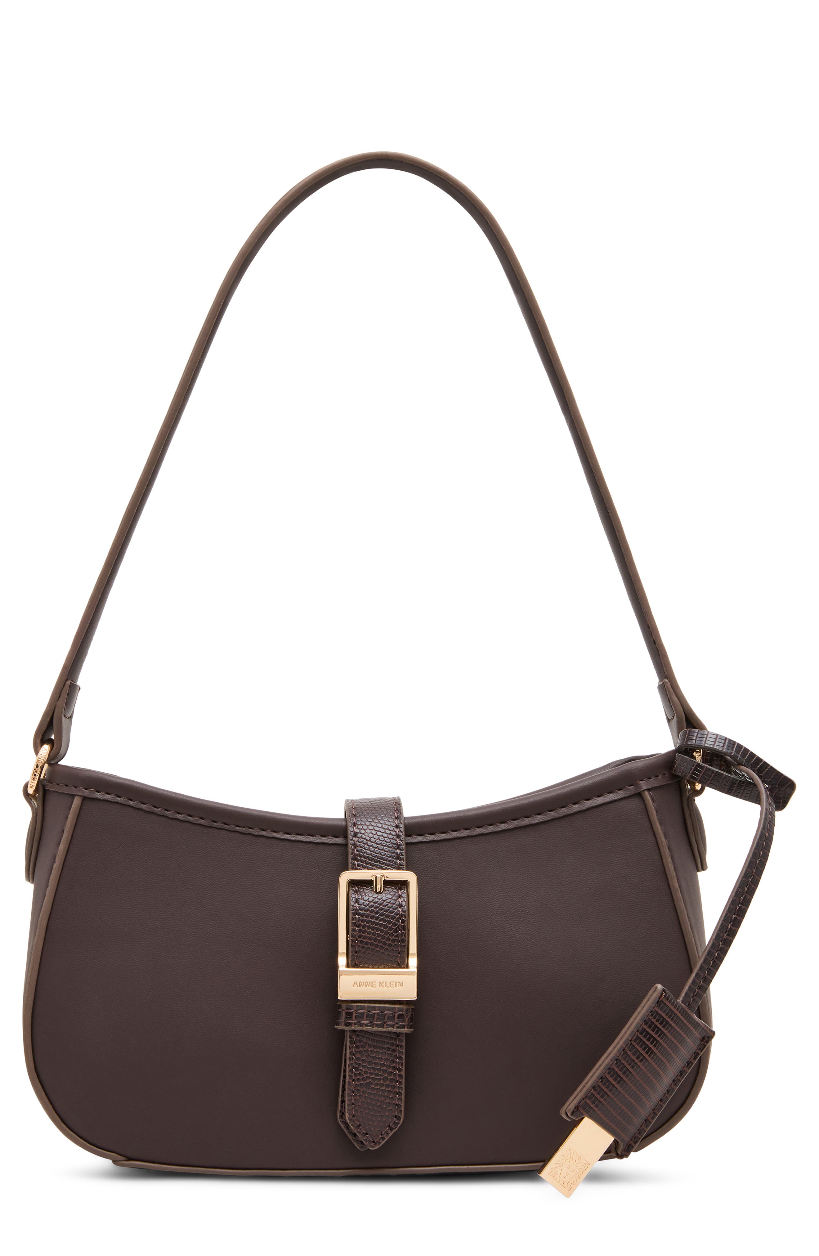 Buckle Faux Leather Shoulder Bag