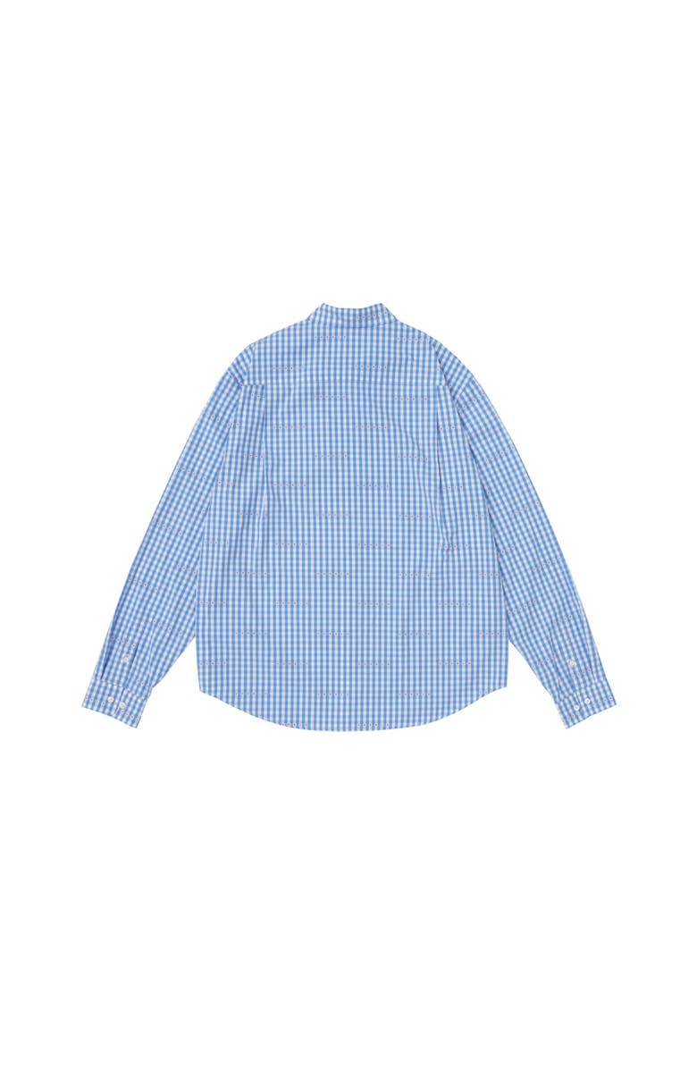 vowels Micro Plaid Shirt, Alternate, color, Blue