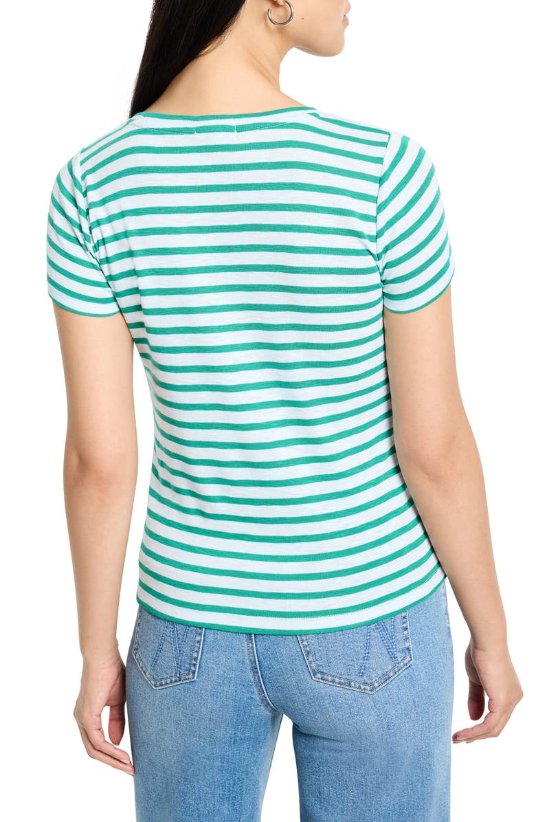 NZT by NIC+ZOE Stripe T-Shirt, Alternate, color, Green Multi