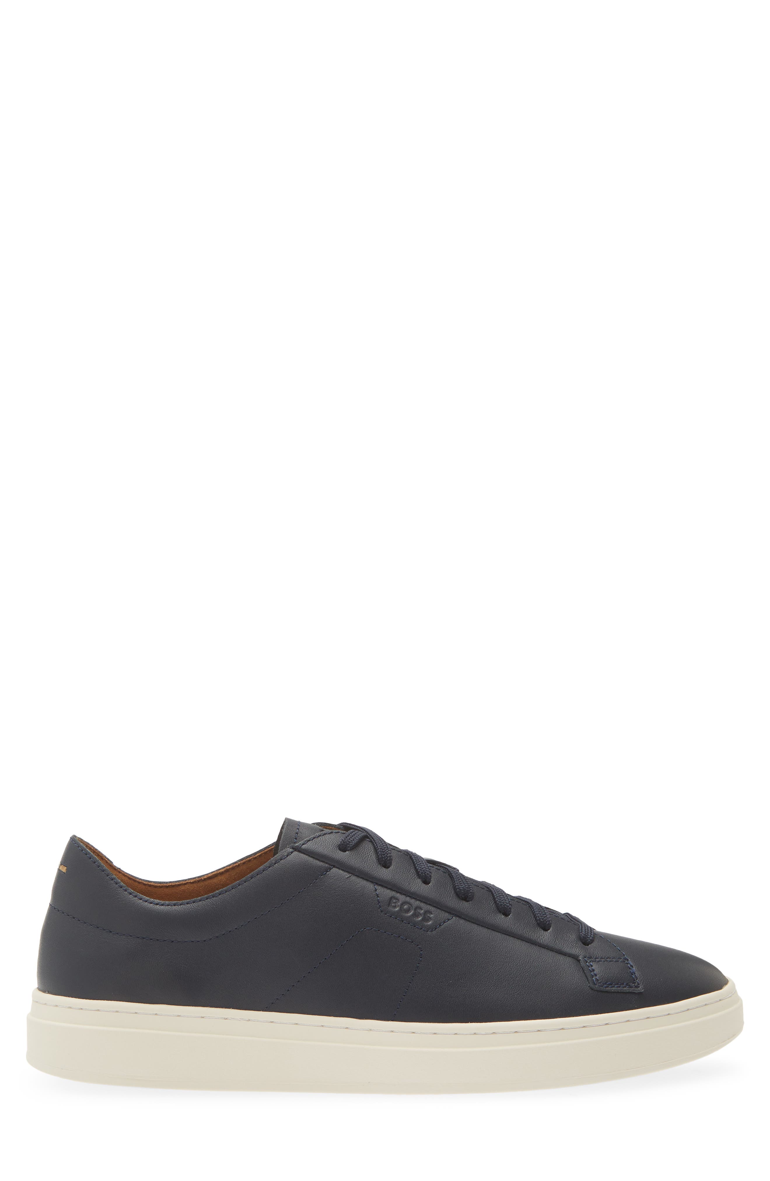 Kieran Leather Sneaker, Alternate, color, DARK BLUE