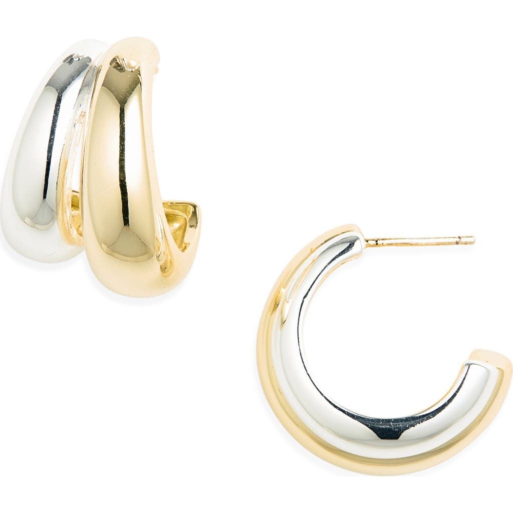 ARGENTO VIVO Two-Tone Double Hoop Earrings in Two Tone at Nordstrom