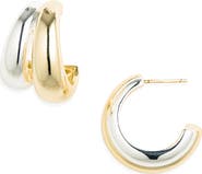 ARGENTO VIVO Two-Tone Double Hoop Earrings