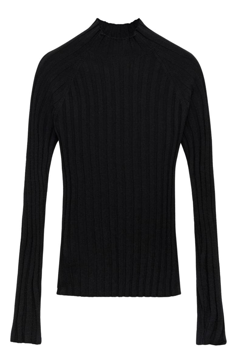 MANGO Flurry Rib Funnel Neck Sweater, Alternate, color,