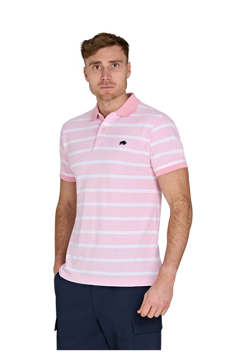 Raging Bull Birdseye Stripe Pique Polo, Alternate, color, Pink