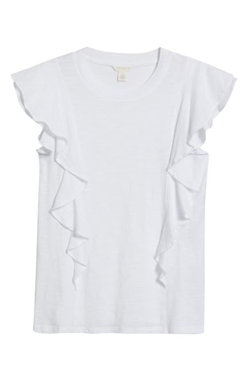 Caslonr Caslon(r) Cascade Ruffle Cotton Blend Top