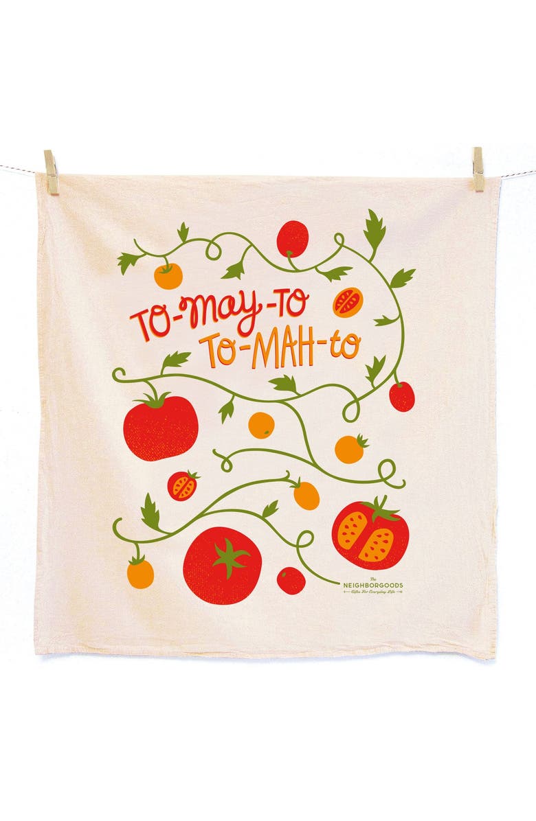 The Neighborgoods Tomato Dish Towel + Sponge Cloth Gift Set, Main, color, Red