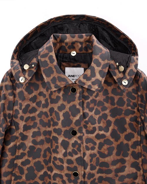 Jane Post Iconic Princess Rain Slicker In Leopard