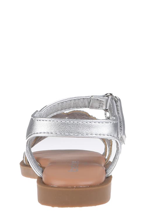 Bebe Kids' Butterfly Rhinestone Sandal In Metallic Silver